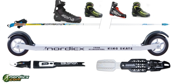 NORDICX Skiroller Set Skate Komplett 