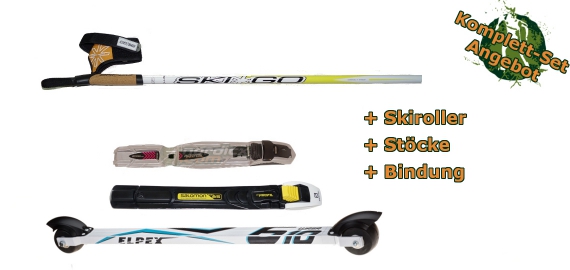 Rollerski Classic Bundle (incl. rollerskis, binding and poles) 