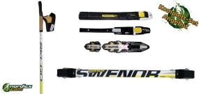 Skirollerset SweNor Fiberglas Cap, Bindung und Stöcke SkiGo Roller50 